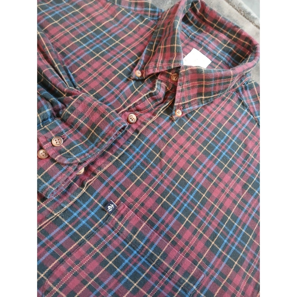 Brooks Brothers 346  Mens Shirt‎ SZ LARGE Flannel lightweight   Long Sleeve